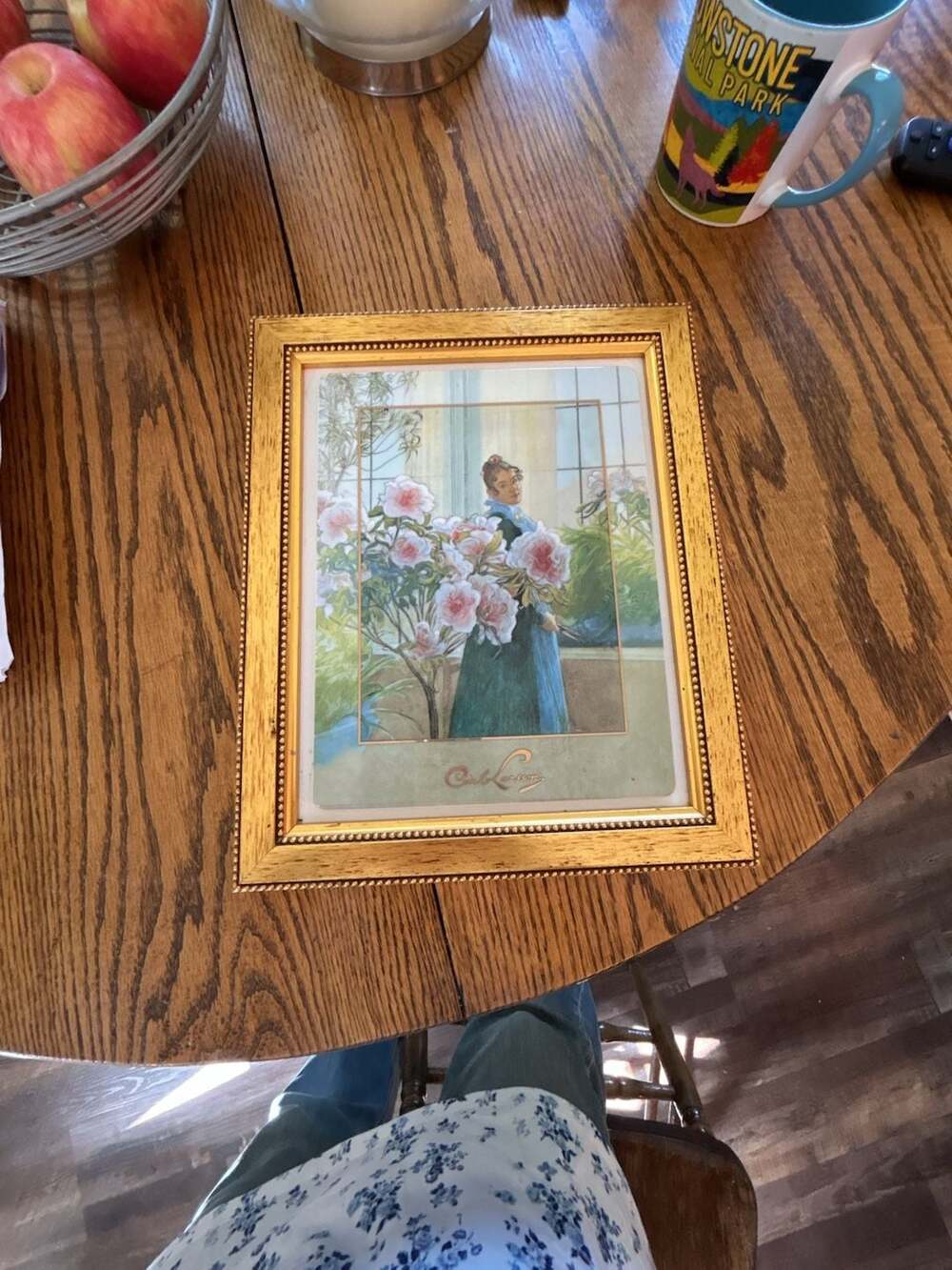 Goebel Artis Orbis Carl Larsson Azalea Limited Edition Porcelain Plaque Framed